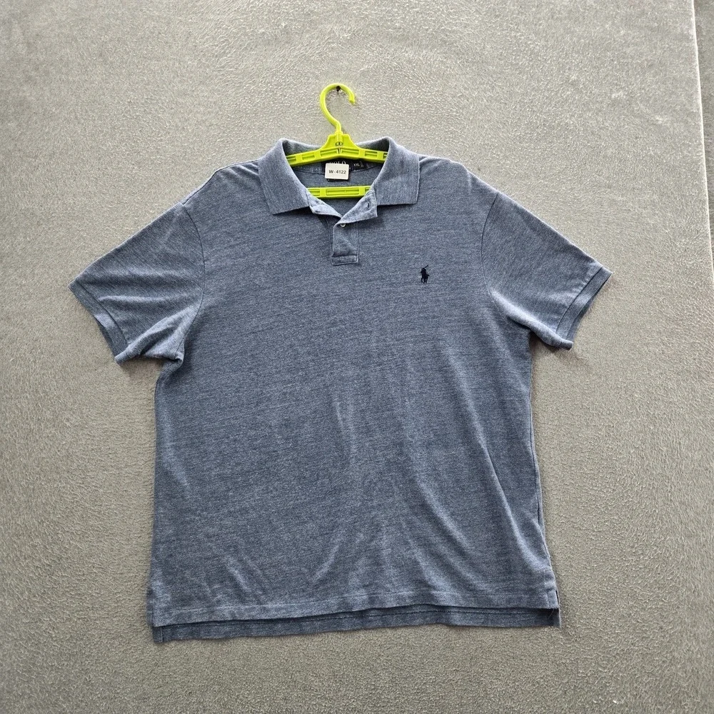 Polo Ralph Lauren Men Polo XXL Blue Embroidered Polo Shirt‎ Logo Slim Short